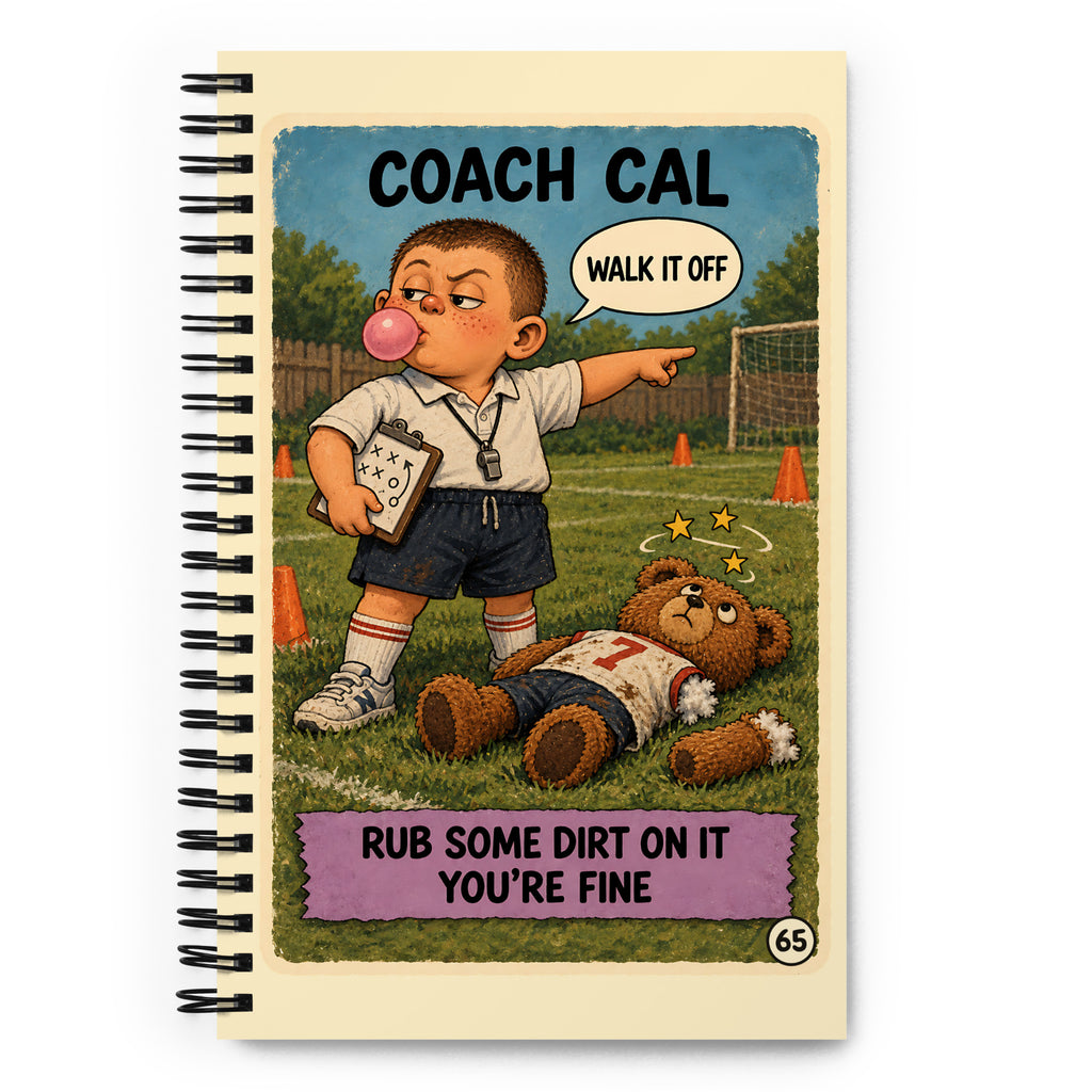 Coach Cal Spiral Notebook by Brain Rot Bunch, front cover