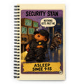 Security Stan Spiral Notebook by Brain Rot Bunch, front cover