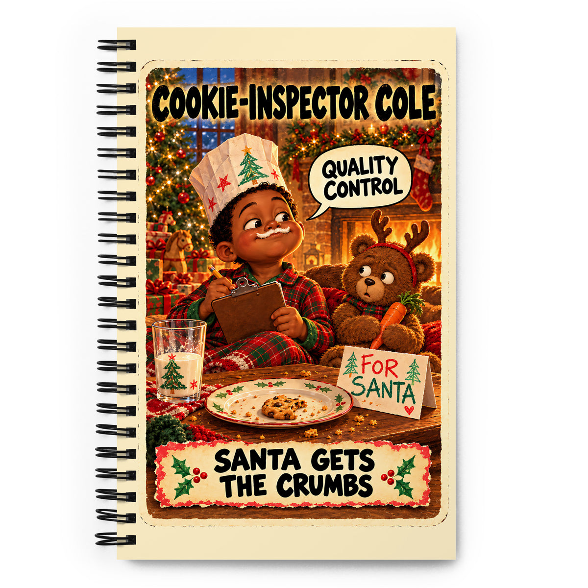 Cookie-Inspector Cole Spiral Notebook by Brain Rot Bunch, front cover