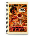 Cranberry Cleo Spiral Notebook by Brain Rot Bunch, front cover