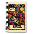 Midnight Milo Spiral Notebook by Brain Rot Bunch, front cover