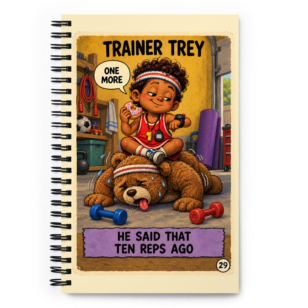 Trainer Trey Spiral Notebook by Brain Rot Bunch, front cover