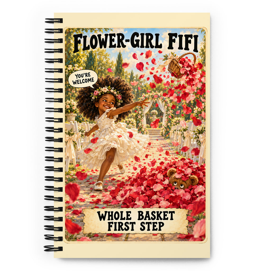 Flower-Girl Fifi Spiral Notebook by Brain Rot Bunch, front cover
