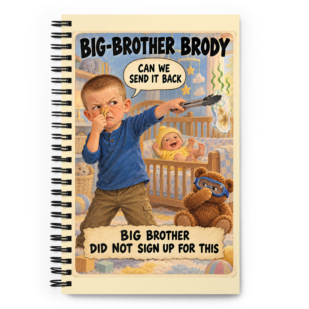 Big-Brother Brody Spiral Notebook by Brain Rot Bunch, front cover