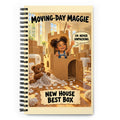 Moving-Day Maggie Spiral Notebook by Brain Rot Bunch, front cover
