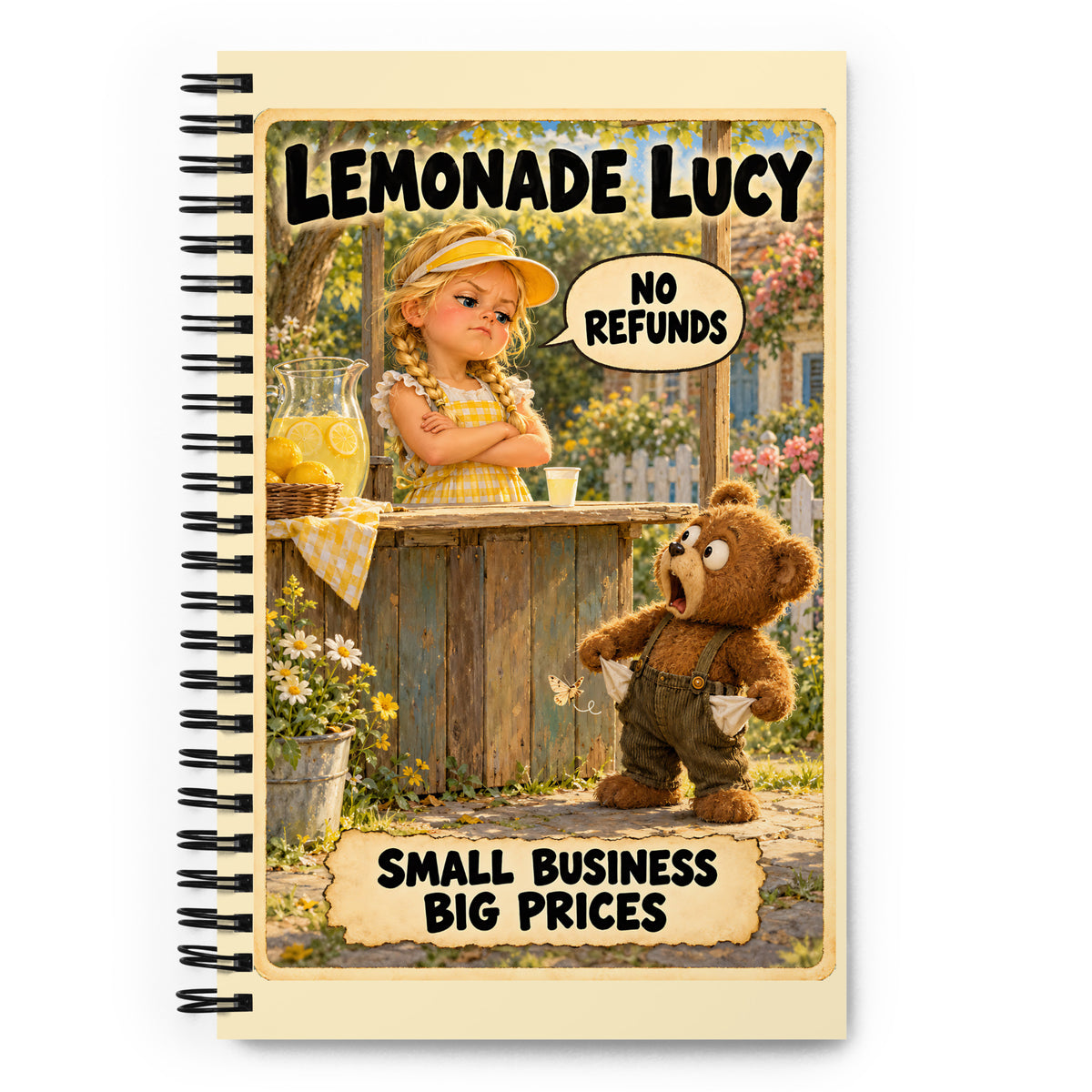 Lemonade Lucy Spiral Notebook by Brain Rot Bunch, front cover