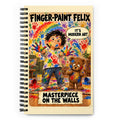 Finger-Paint Felix Spiral Notebook by Brain Rot Bunch, front cover