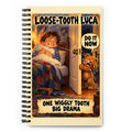Loose-Tooth Luca Spiral Notebook by Brain Rot Bunch, front cover