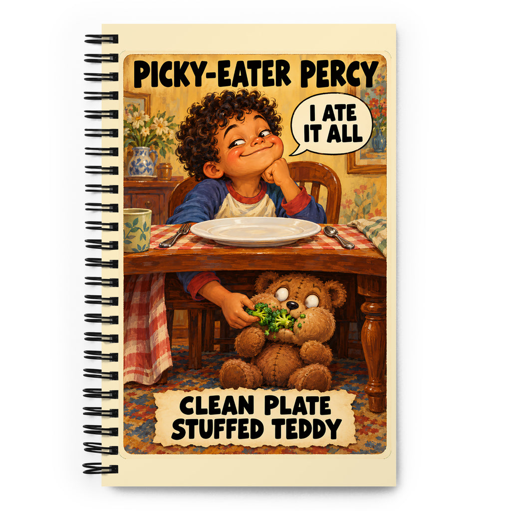 Picky-Eater Percy Spiral Notebook by Brain Rot Bunch, front cover