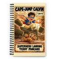 Cape-Jump Calvin Spiral Notebook by Brain Rot Bunch, front cover