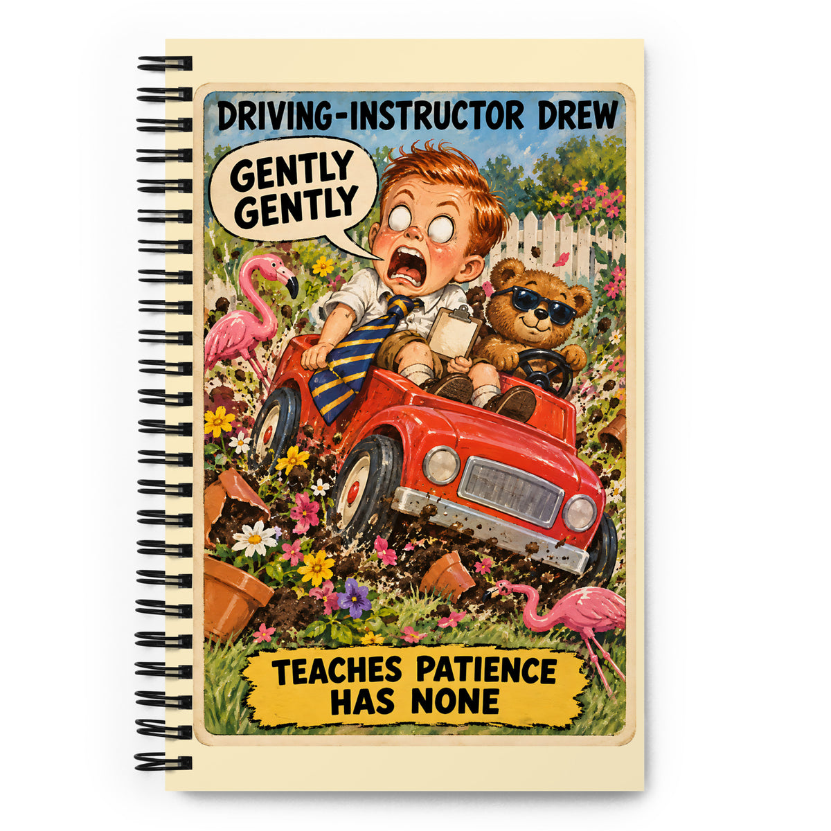 Driving-Instructor Drew Spiral Notebook by Brain Rot Bunch, front cover