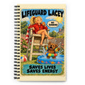 Lifeguard Lacey Spiral Notebook by Brain Rot Bunch, front cover