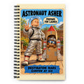 Astronaut Asher Spiral Notebook by Brain Rot Bunch, front cover