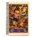 Librarian Lila Spiral Notebook by Brain Rot Bunch, front cover