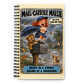 Mail-Carrier Maisie Spiral Notebook by Brain Rot Bunch, front cover