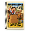 Auctioneer Augie Spiral Notebook by Brain Rot Bunch, front cover