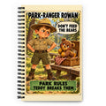 Park-Ranger Rowan Spiral Notebook by Brain Rot Bunch, front cover