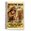 Detective Dalia Spiral Notebook by Brain Rot Bunch, front cover