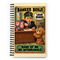 Banker Benji Spiral Notebook by Brain Rot Bunch, front cover
