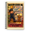 Museum-Guard Mo Spiral Notebook by Brain Rot Bunch, front cover