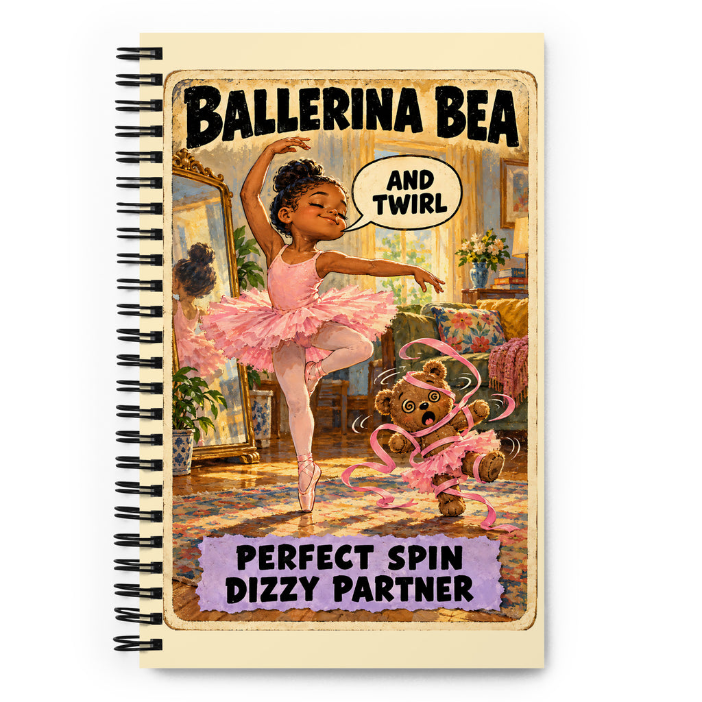Ballerina Bea Spiral Notebook by Brain Rot Bunch, front cover