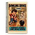 Bowling Bruce Spiral Notebook by Brain Rot Bunch, front cover