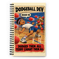 Dodgeball Dev Spiral Notebook by Brain Rot Bunch, front cover