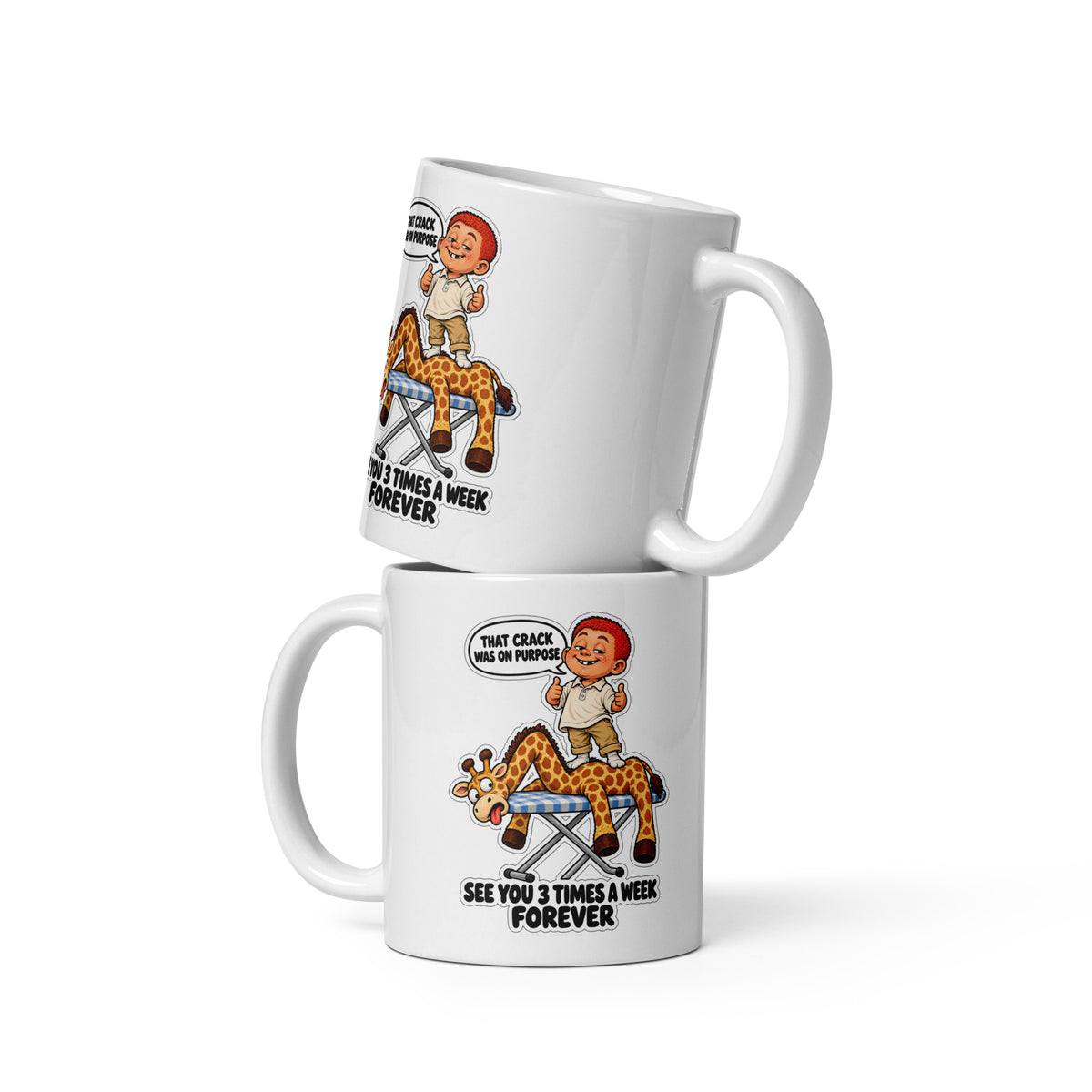 Chiropractor Chip Mug by Brain Rot Bunch, front view