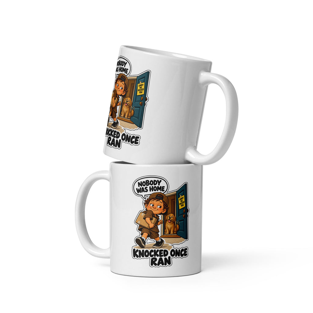 Delivery Dex Mug by Brain Rot Bunch, front view