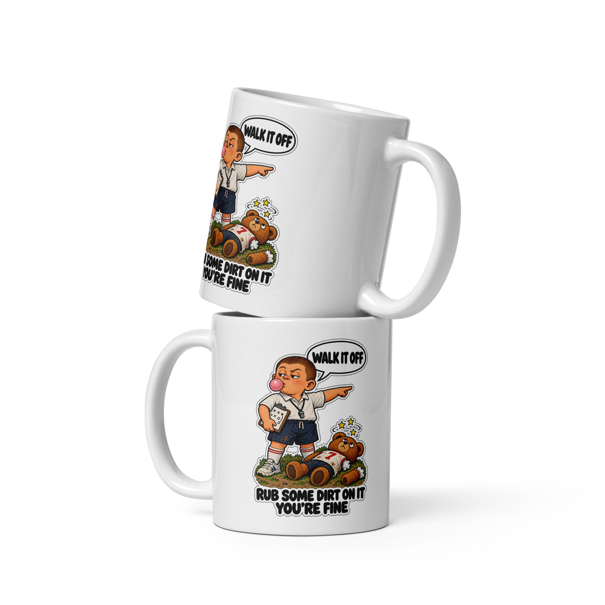 Coach Cal Mug by Brain Rot Bunch, front view