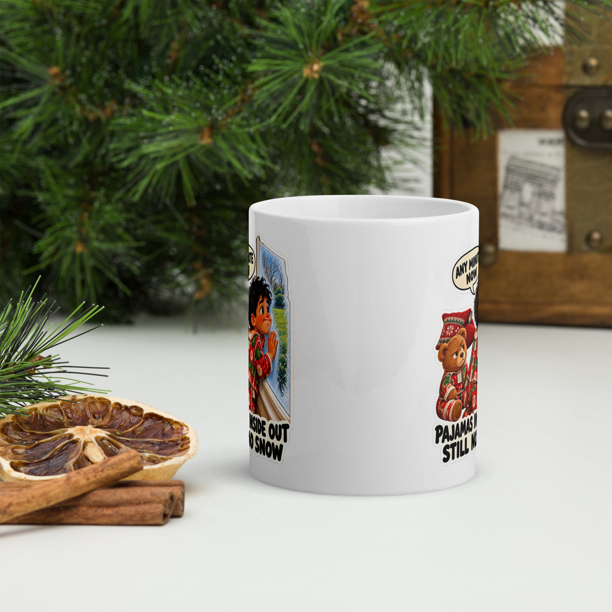 Snow-Day Sid Mug by Brain Rot Bunch, front view