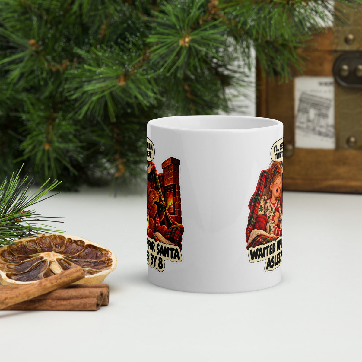 Stakeout Stella Mug by Brain Rot Bunch, front view
