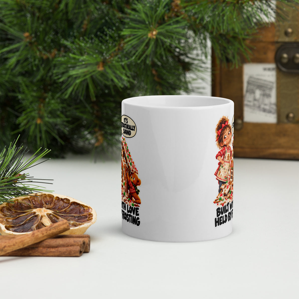 Gingerbread Gemma Mug by Brain Rot Bunch, front view
