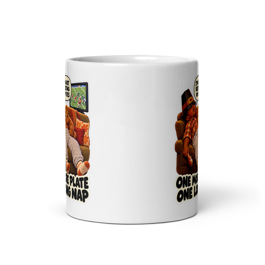Nap-Time Nate Mug by Brain Rot Bunch, front view