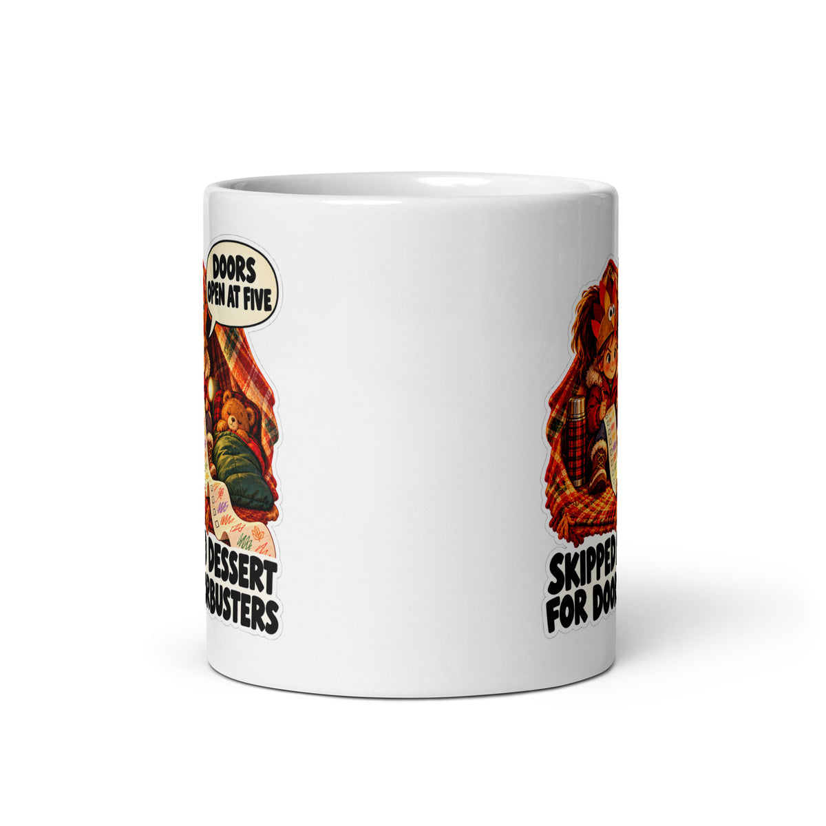 Doorbuster Bella Mug by Brain Rot Bunch, front view
