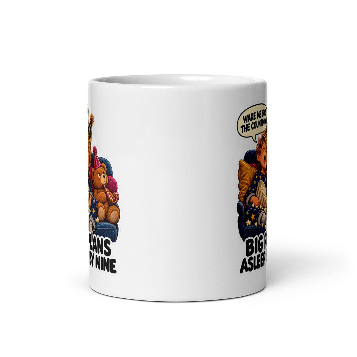 Midnight Milo Mug by Brain Rot Bunch, front view