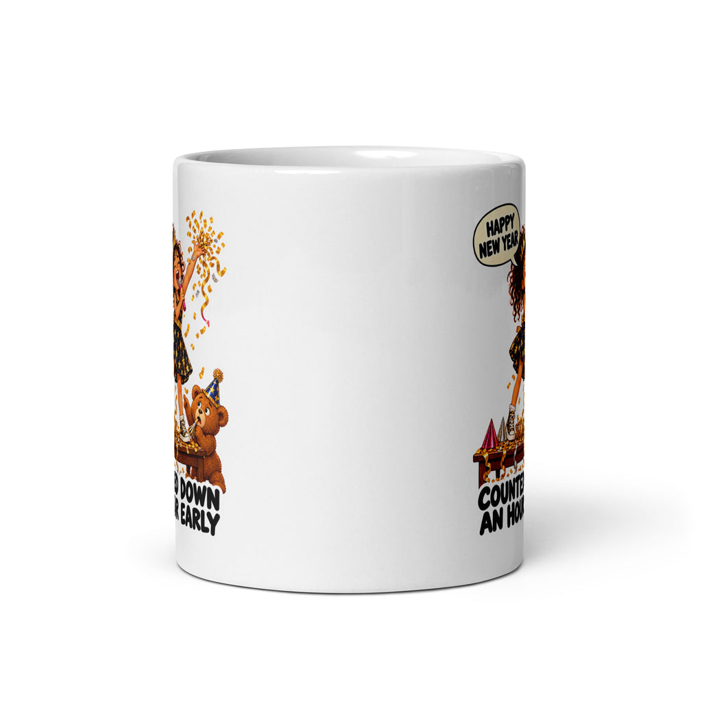 Countdown Camila Mug by Brain Rot Bunch, front view