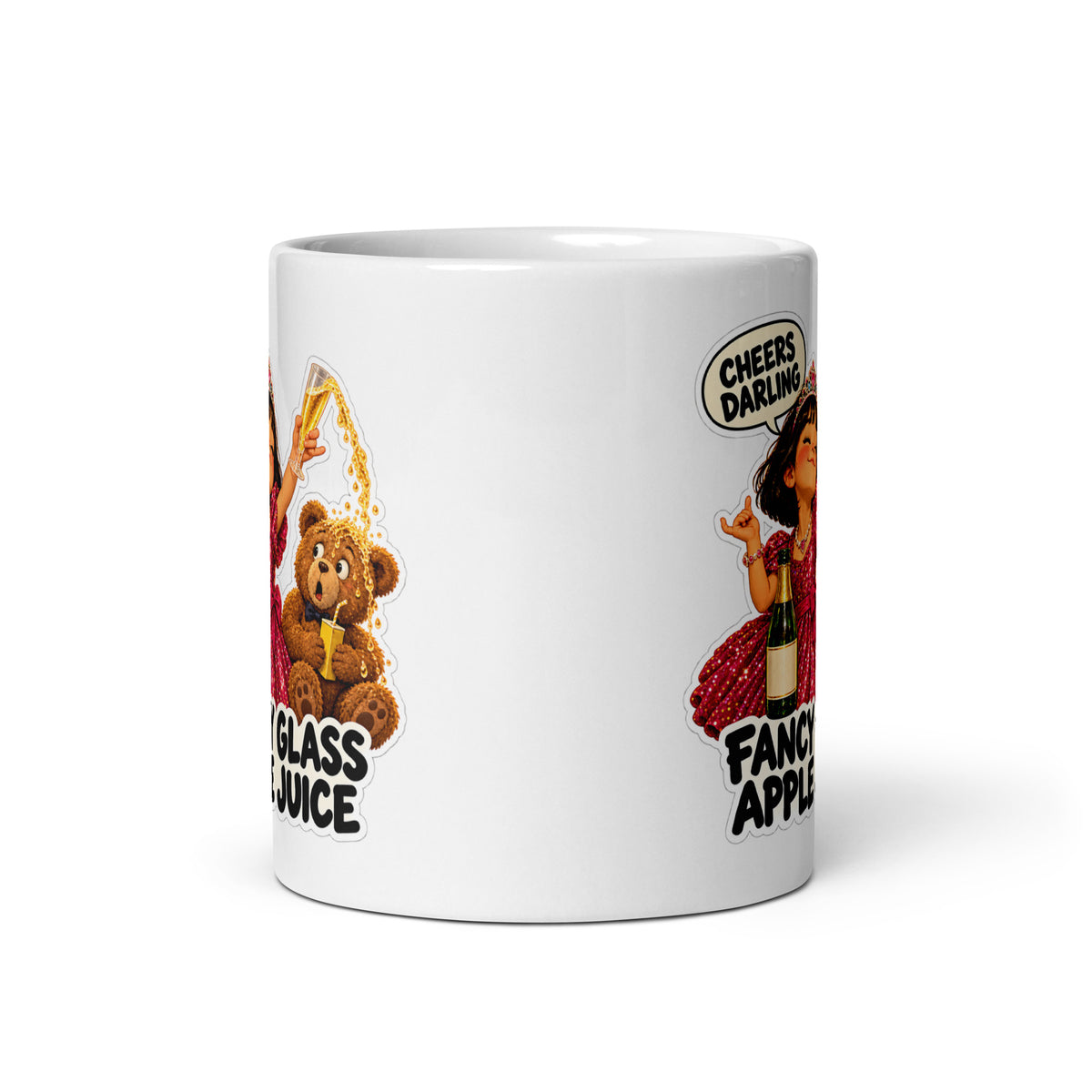Sparkling-Juice Sophie Mug by Brain Rot Bunch, front view