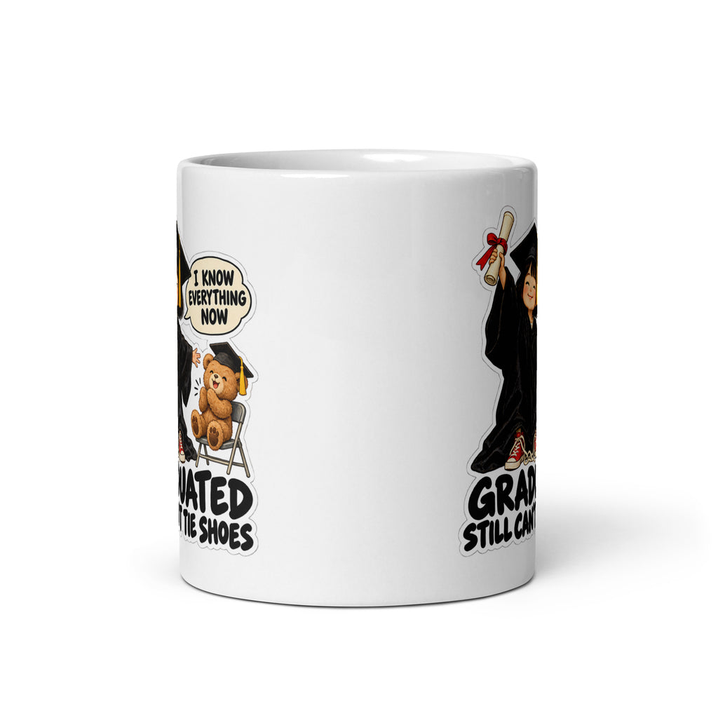 Graduate Gigi Mug by Brain Rot Bunch, front view