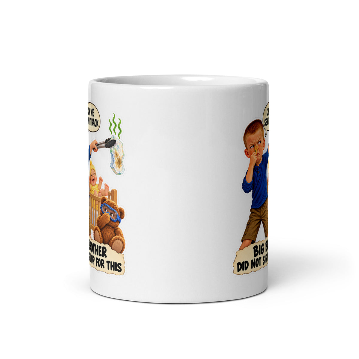 Big-Brother Brody Mug by Brain Rot Bunch, front view