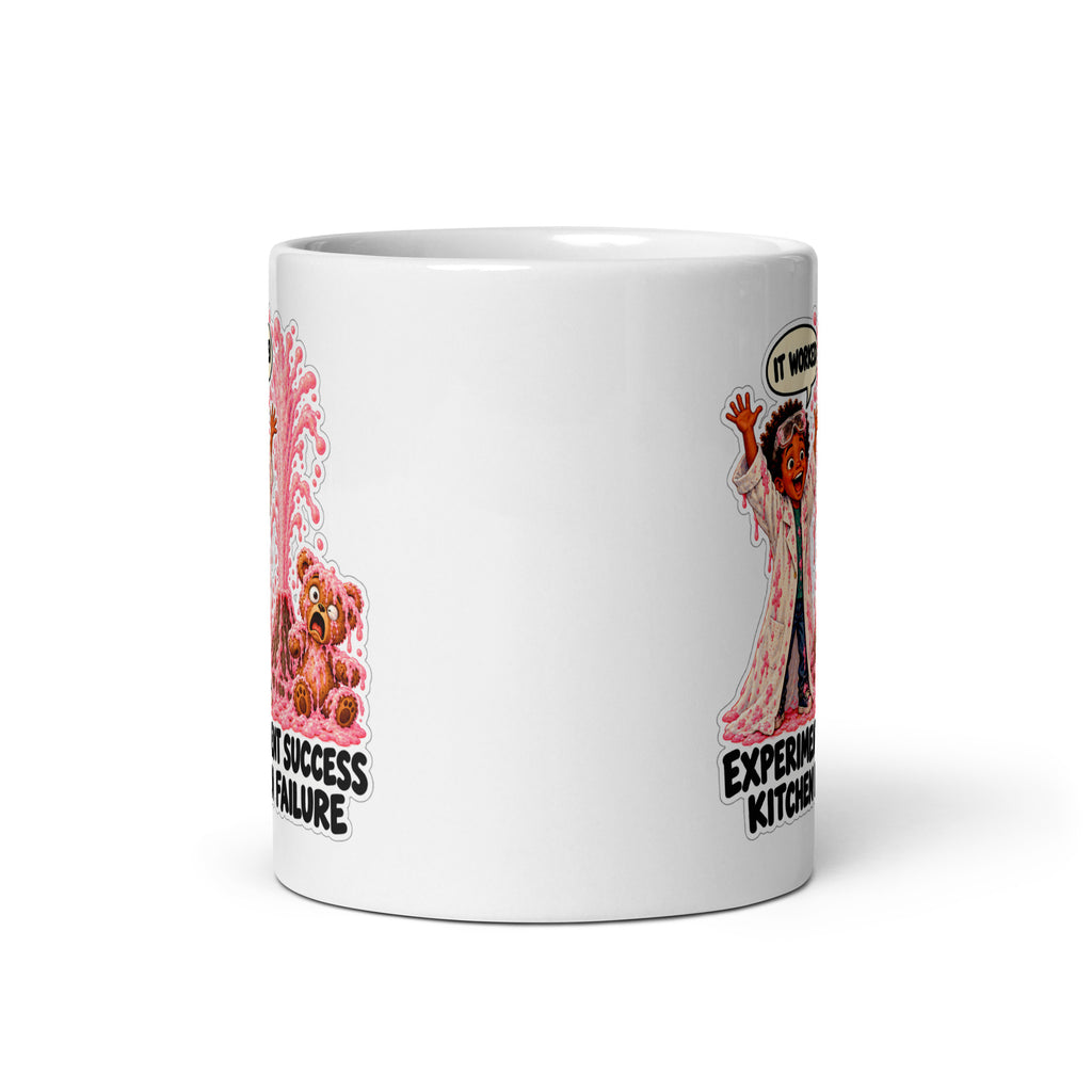 Science-Fair Simon Mug by Brain Rot Bunch, front view