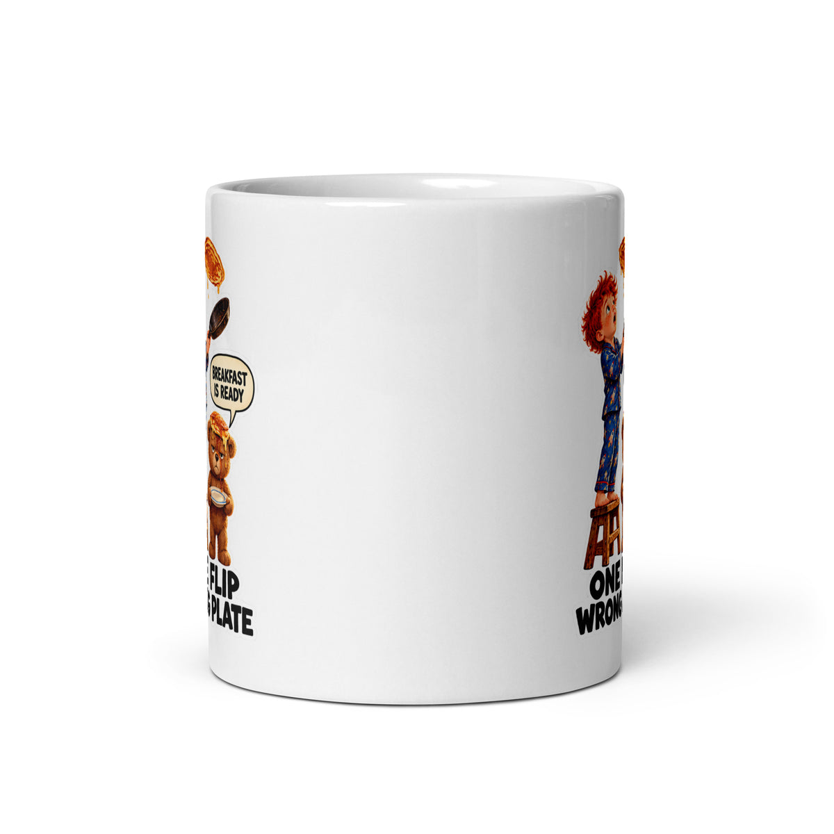 Pancake Paulie Mug by Brain Rot Bunch, front view