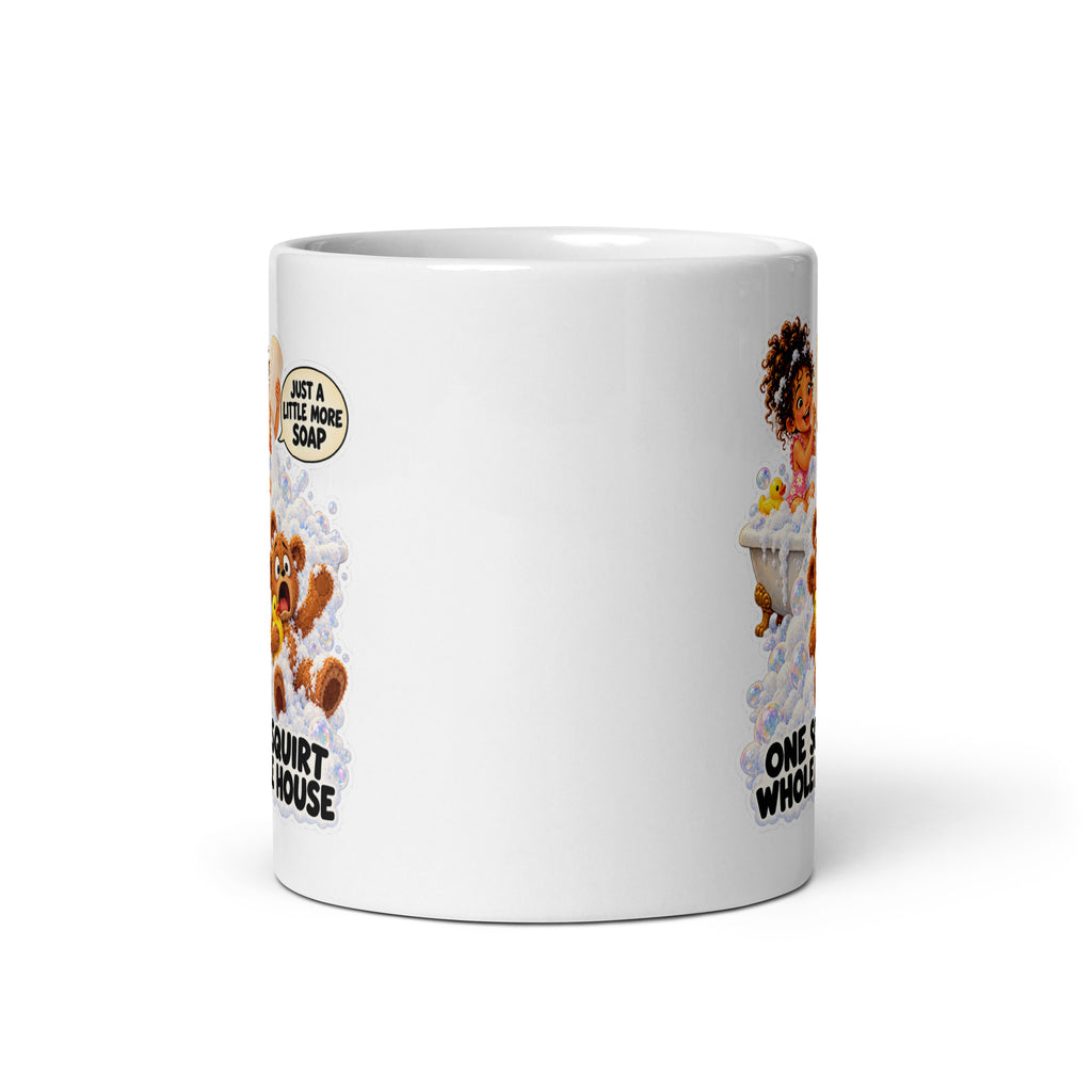 Bubble-Bath Bianca Mug by Brain Rot Bunch, front view