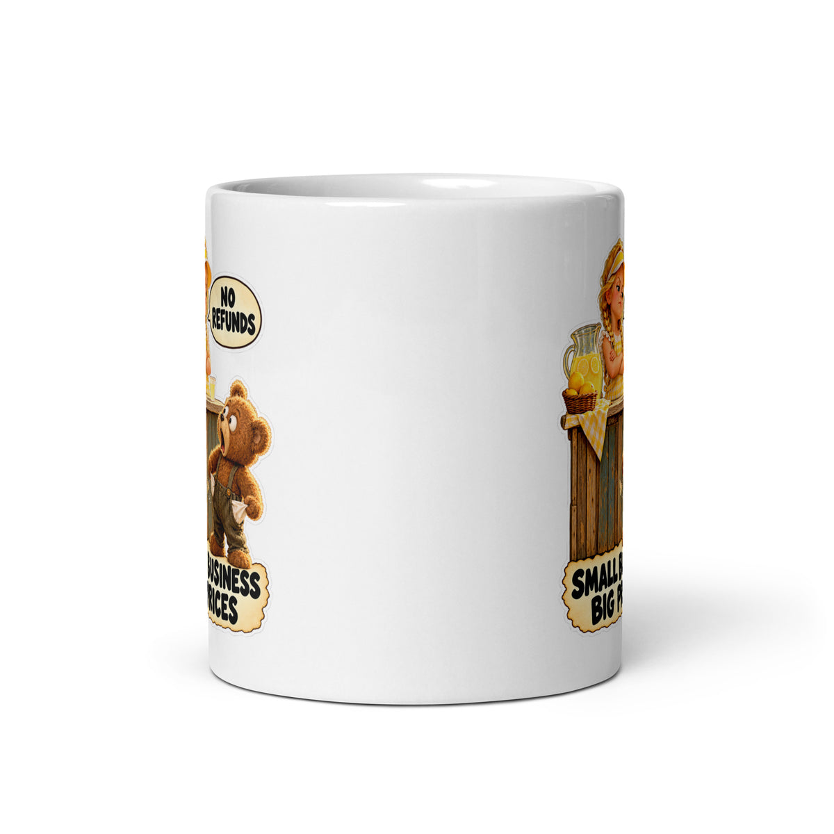Lemonade Lucy Mug by Brain Rot Bunch, front view