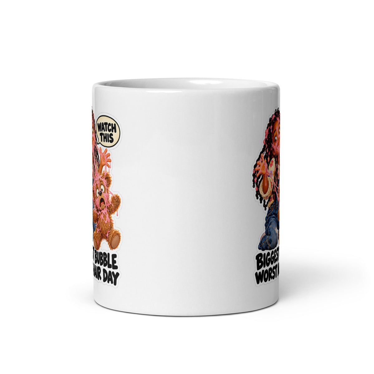 Bubble-Gum Bailey Mug by Brain Rot Bunch, front view