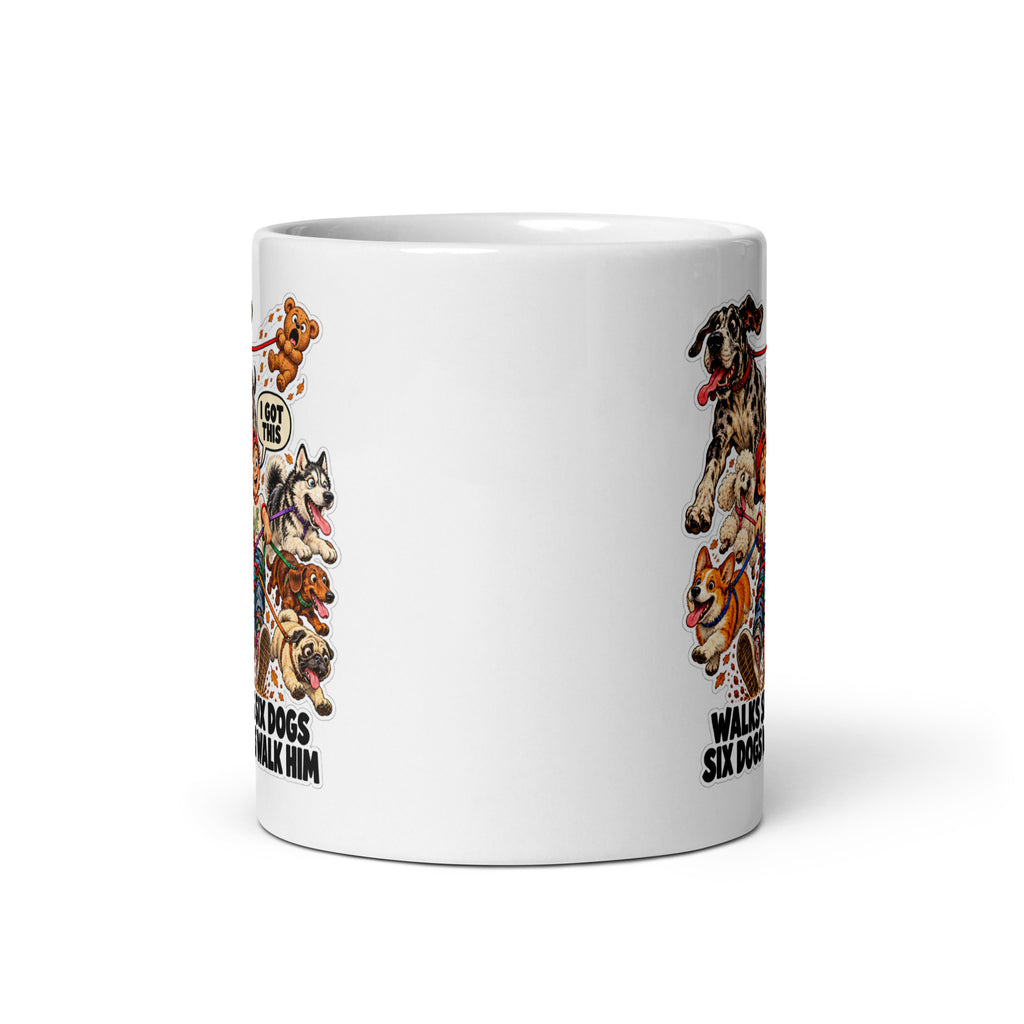 Dog-Walker Duke Mug by Brain Rot Bunch, front view