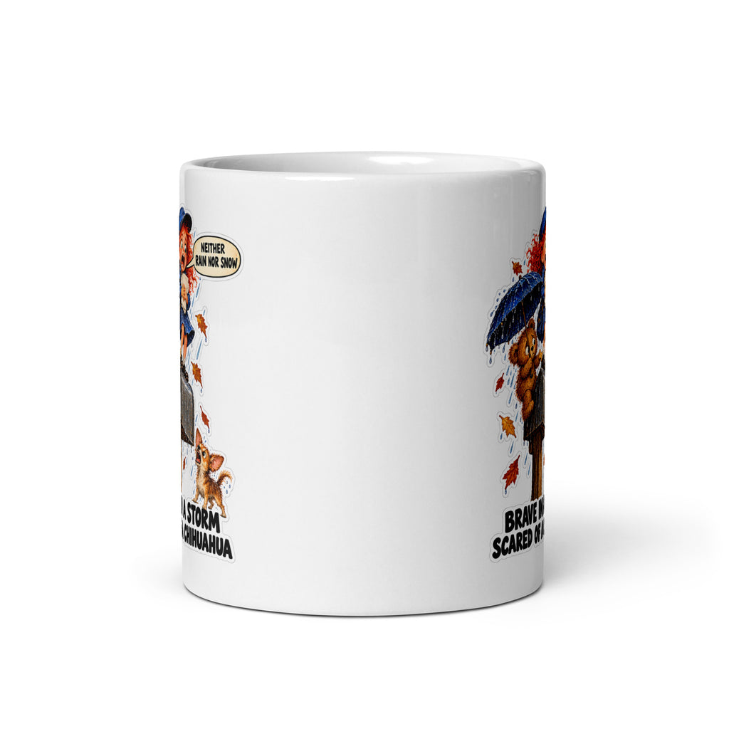 Mail-Carrier Maisie Mug by Brain Rot Bunch, front view