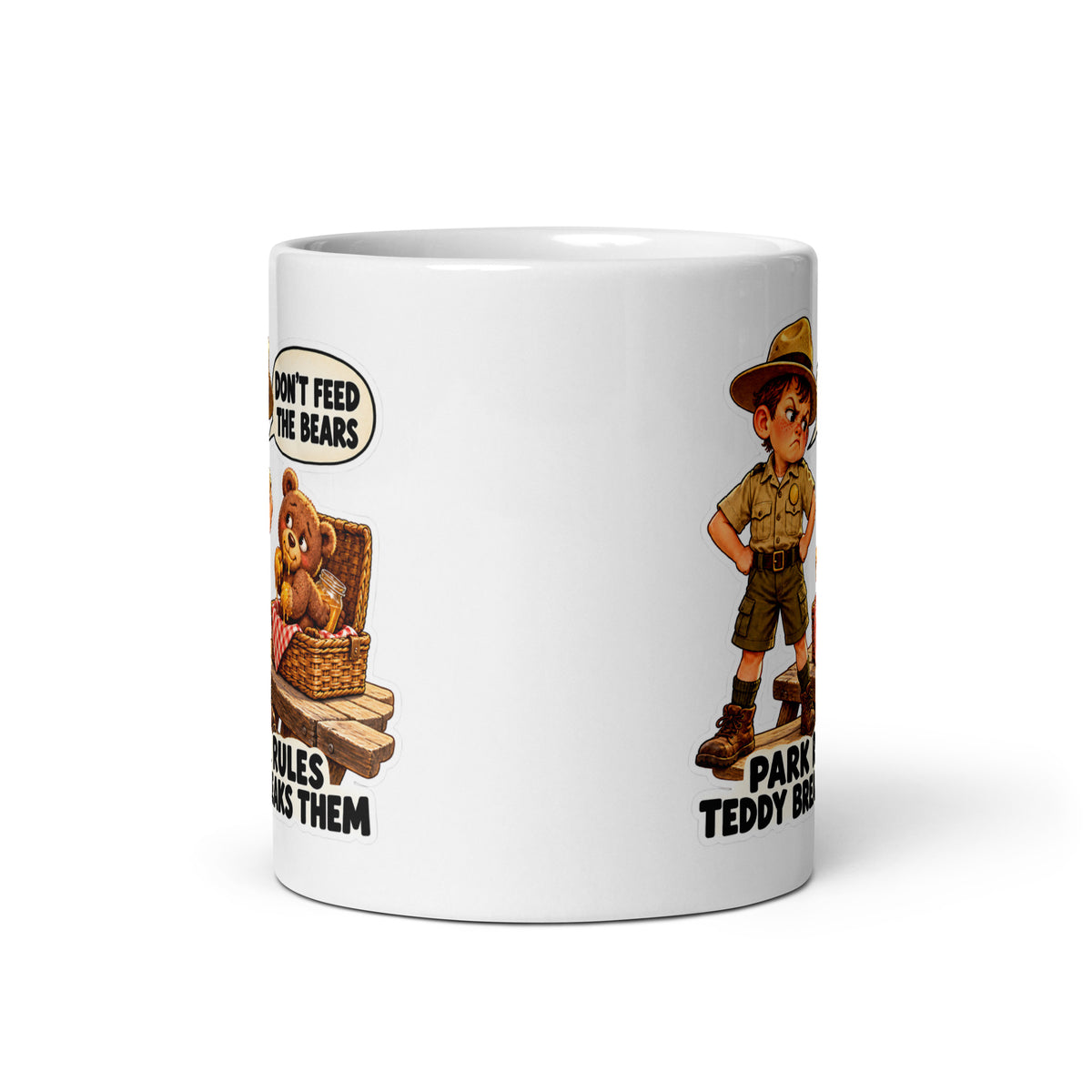 Park-Ranger Rowan Mug by Brain Rot Bunch, front view
