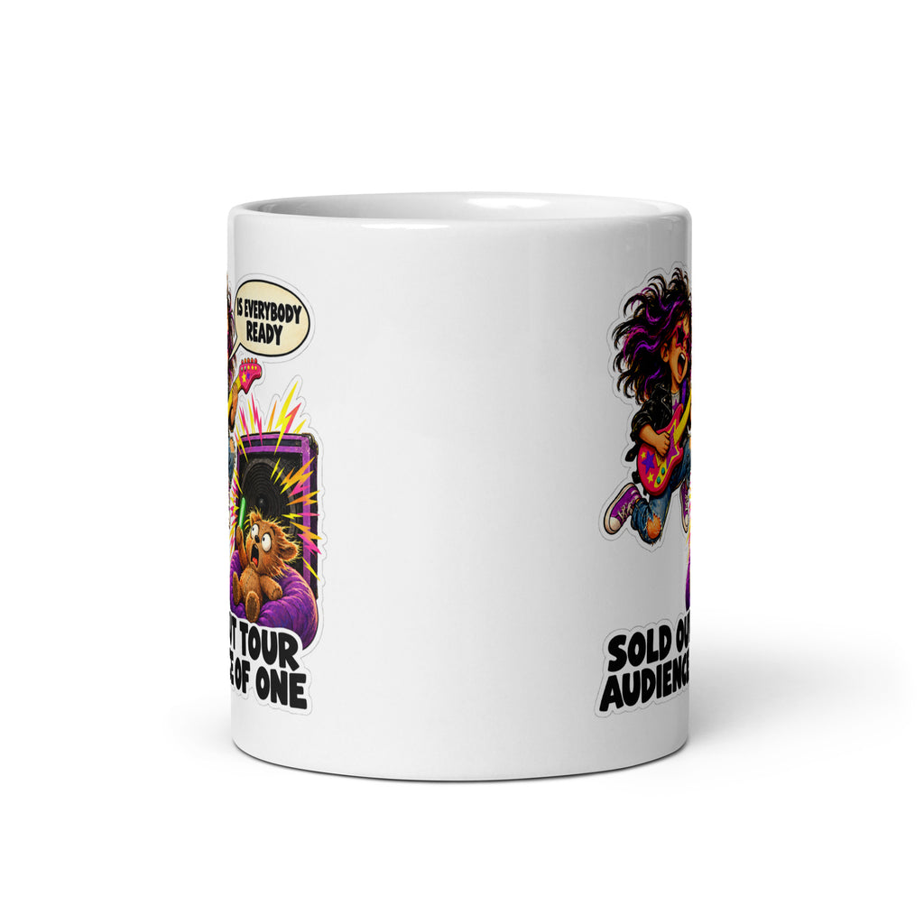 Rock-Star Roxy Mug by Brain Rot Bunch, front view