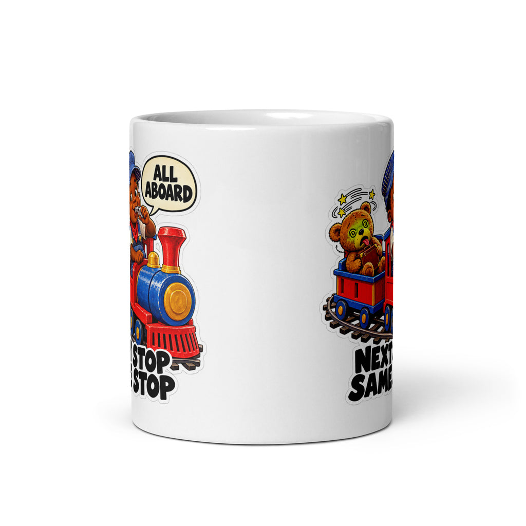 Conductor Kofi Mug by Brain Rot Bunch, front view